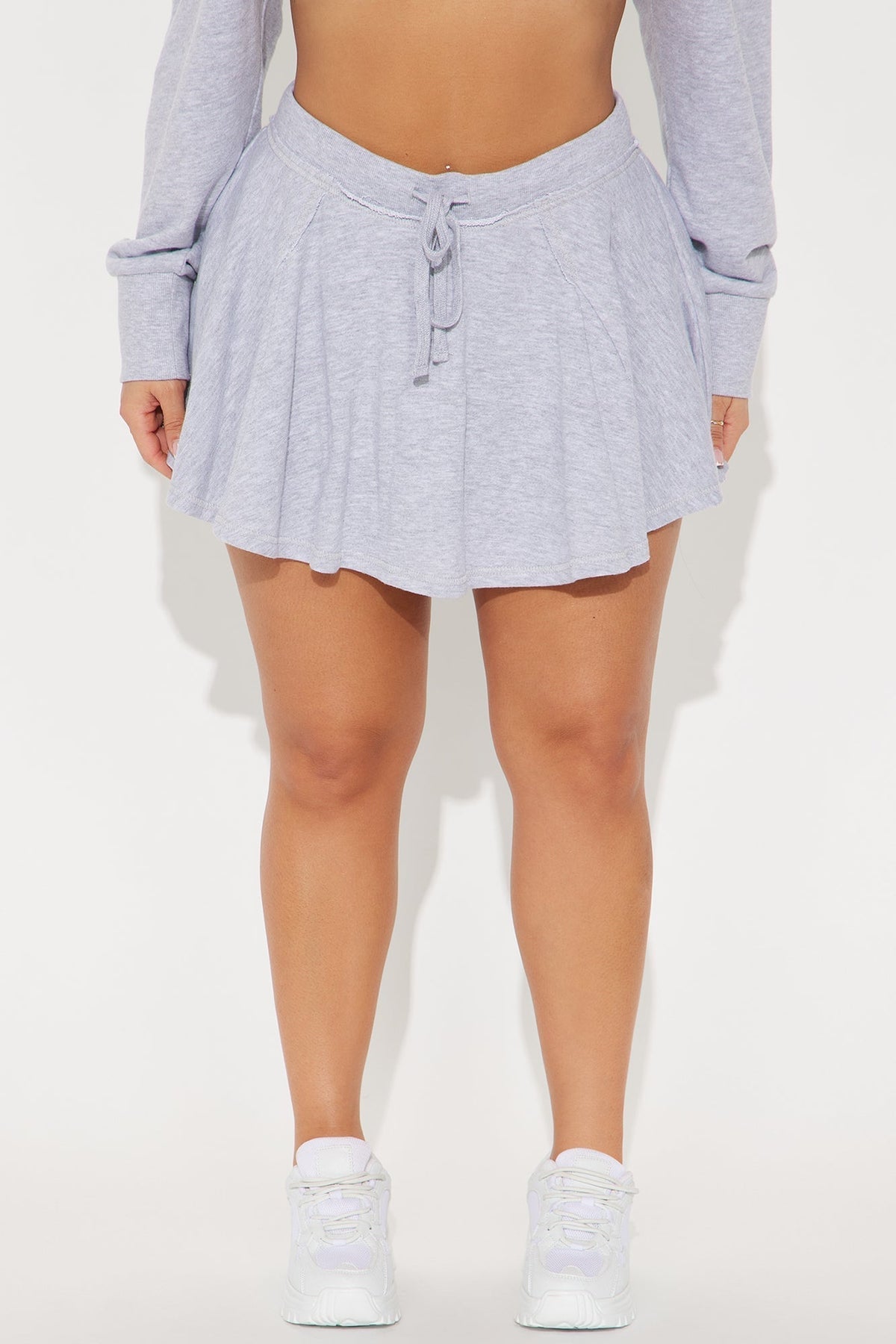 The Washed Skort - Heather Grey