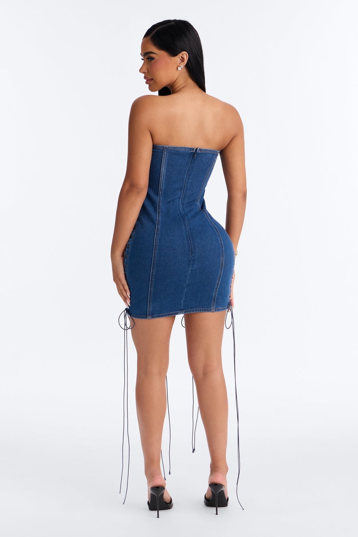Free Spirit Denim Mini Dress - Medium Wash