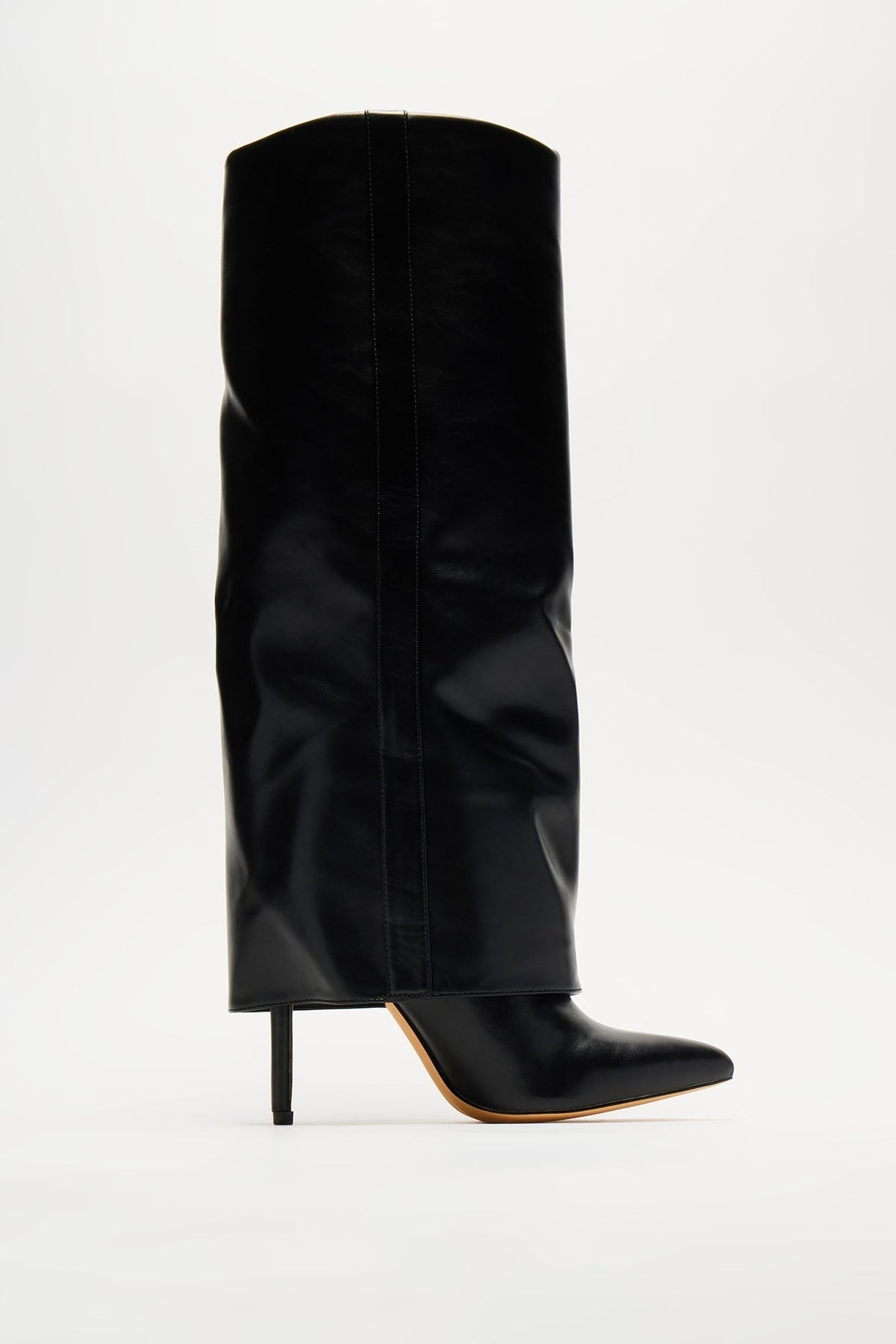 Always A Baddie Knee High Heeled Boots - Black