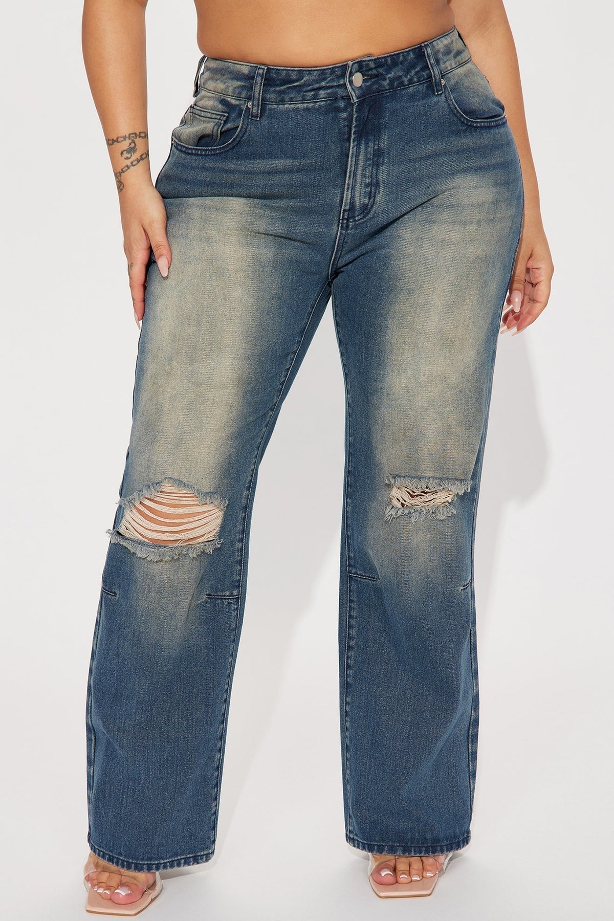 Afternoon Delight Baggy Jeans - Dark Wash