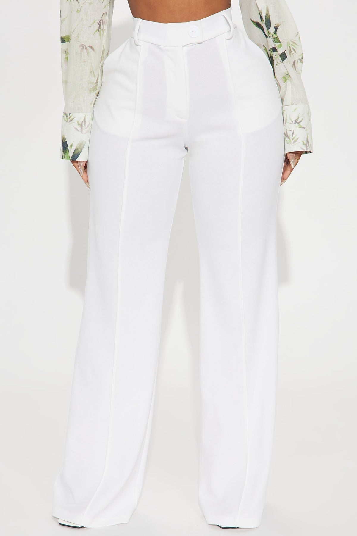 Heidi Wide Leg Trouser Pant - White