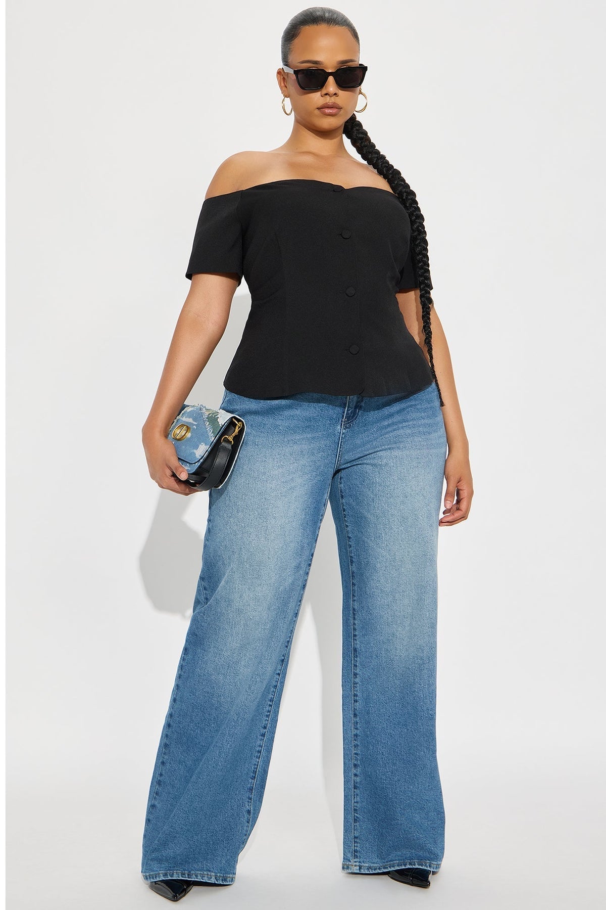 Where To Next Off Shoulder Blouse - Black
