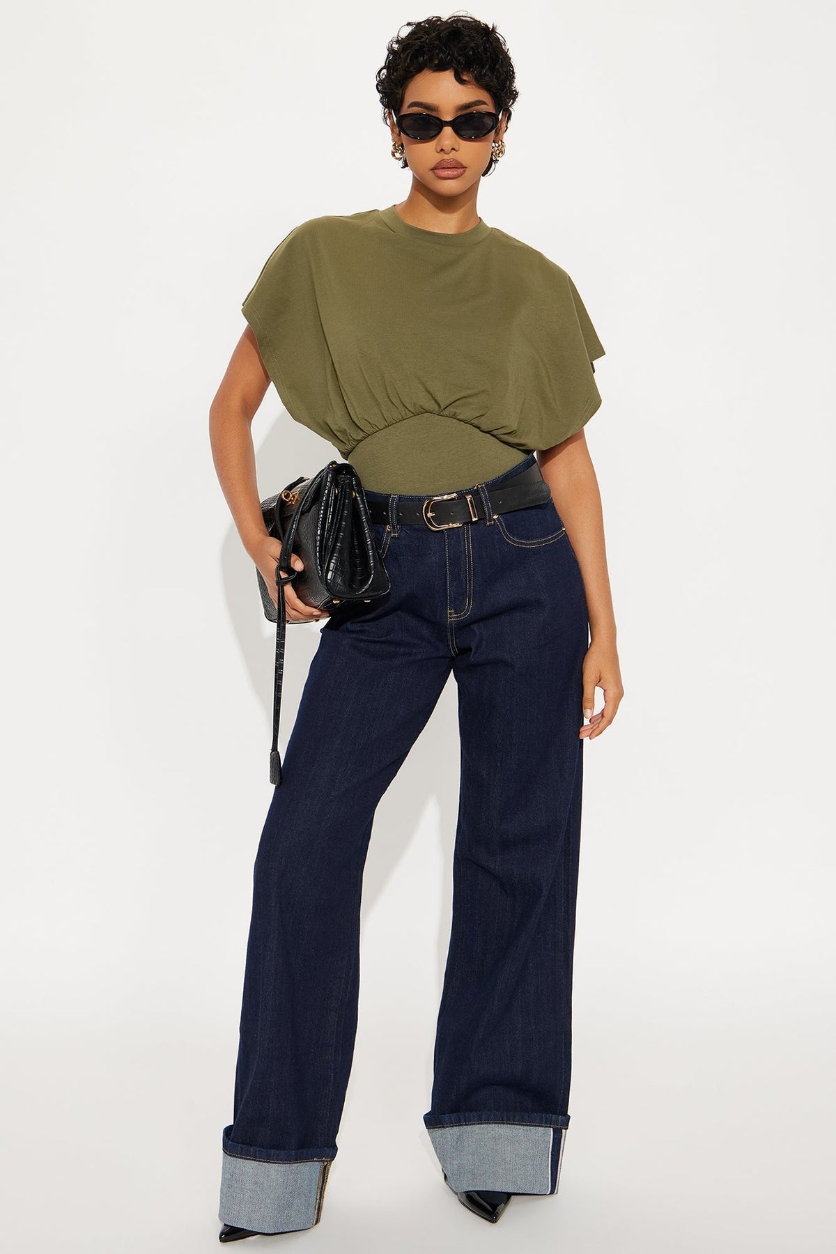 Weekend Plans Short Sleeve Bodysuit - Olive