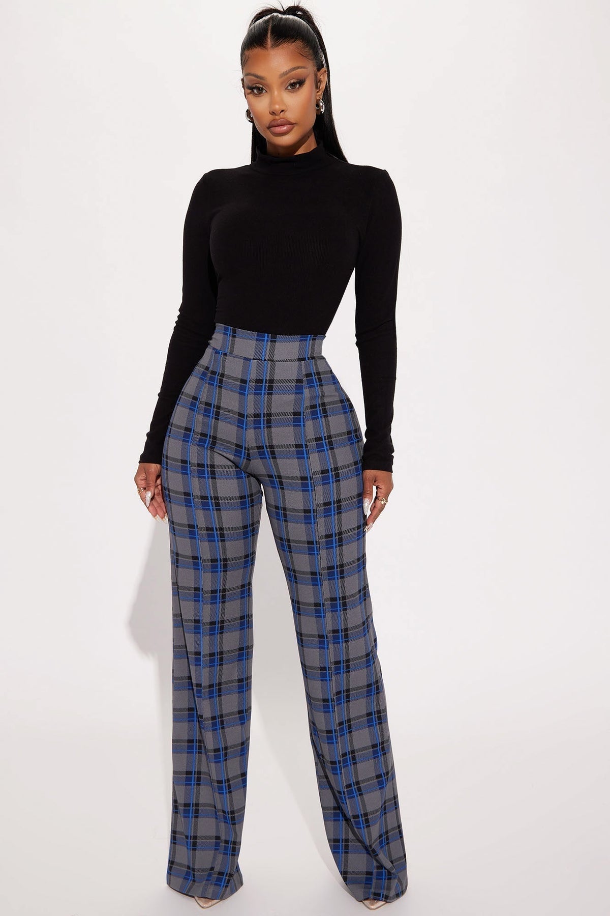 Victoria High Waisted Dress Pant - Grey/combo