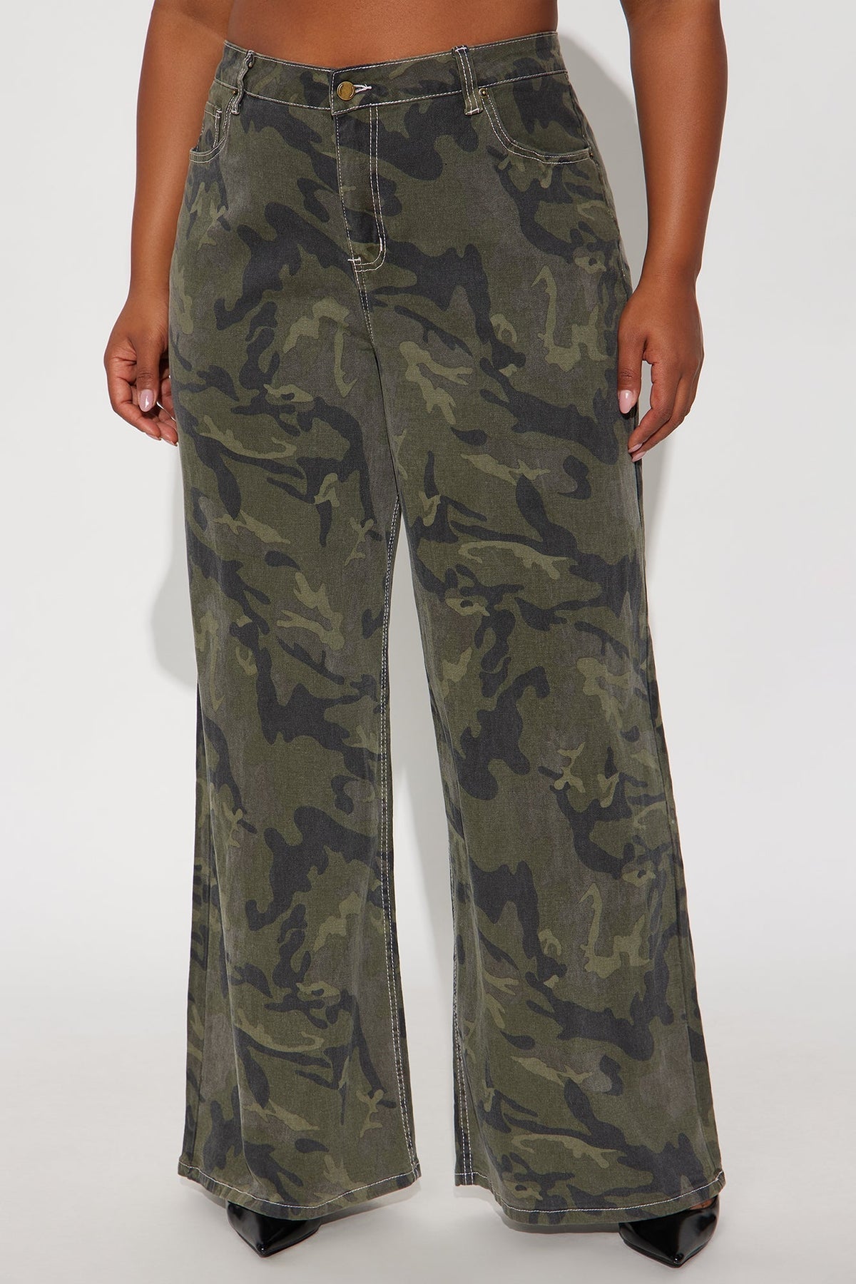 Willow Camo Wide Leg Pant 33″ - Camouflage