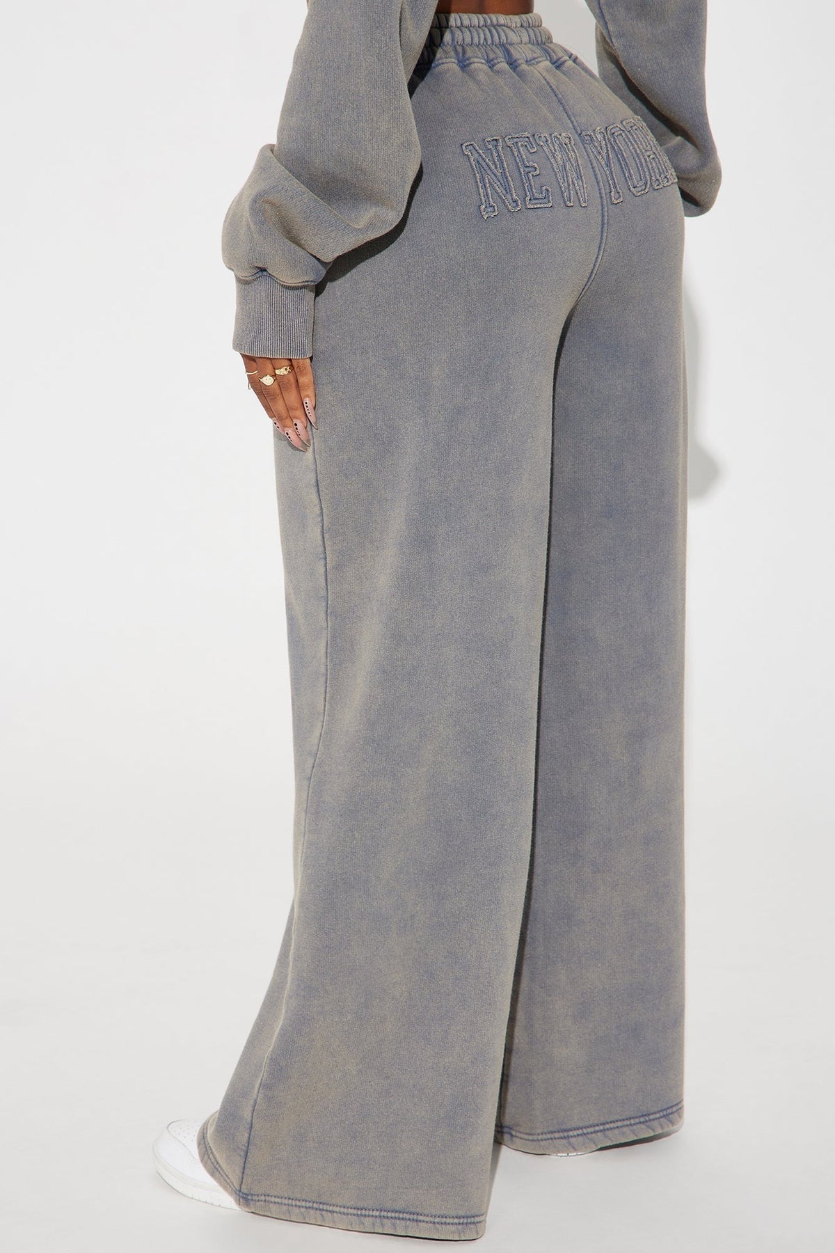 New York Hustle Washed Sweatpants - Grey/combo