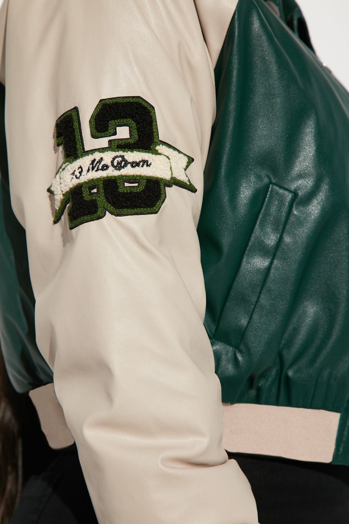 Walk The Hallways Varsity Jacket - Green/combo