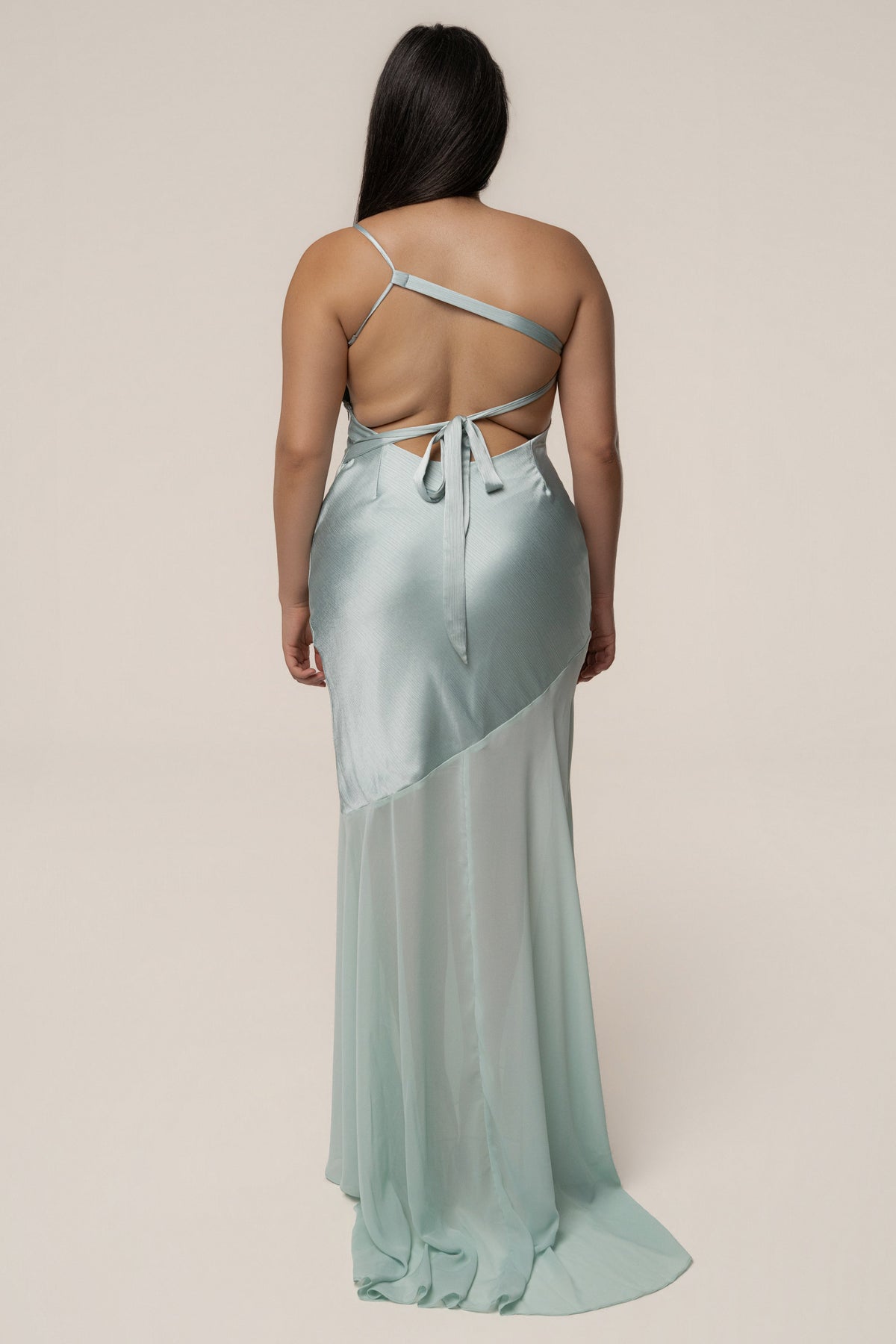 Blue Olivia One Shoulder Maxi Dress