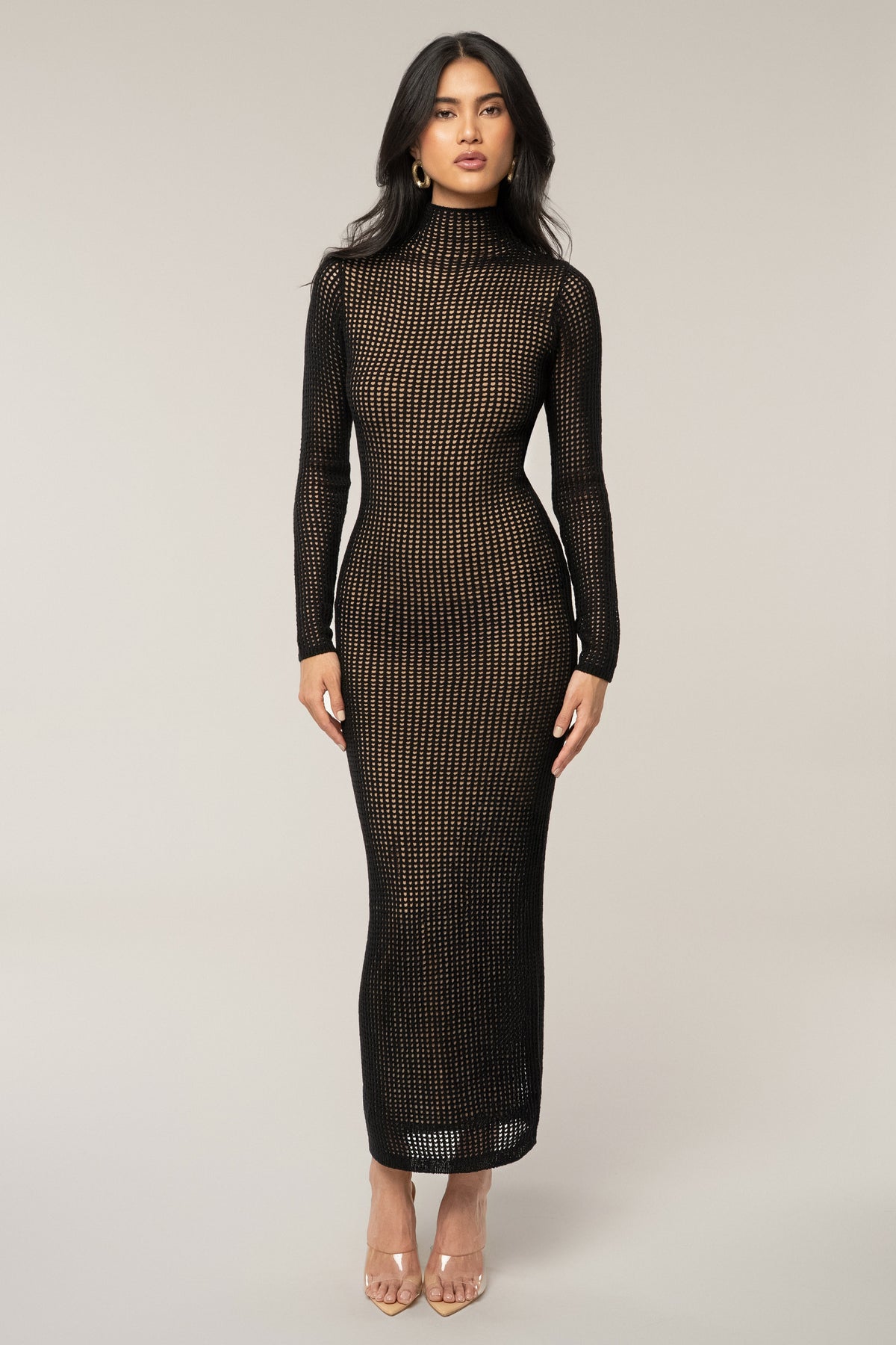 Black Rosabelle Knit Maxi Dress