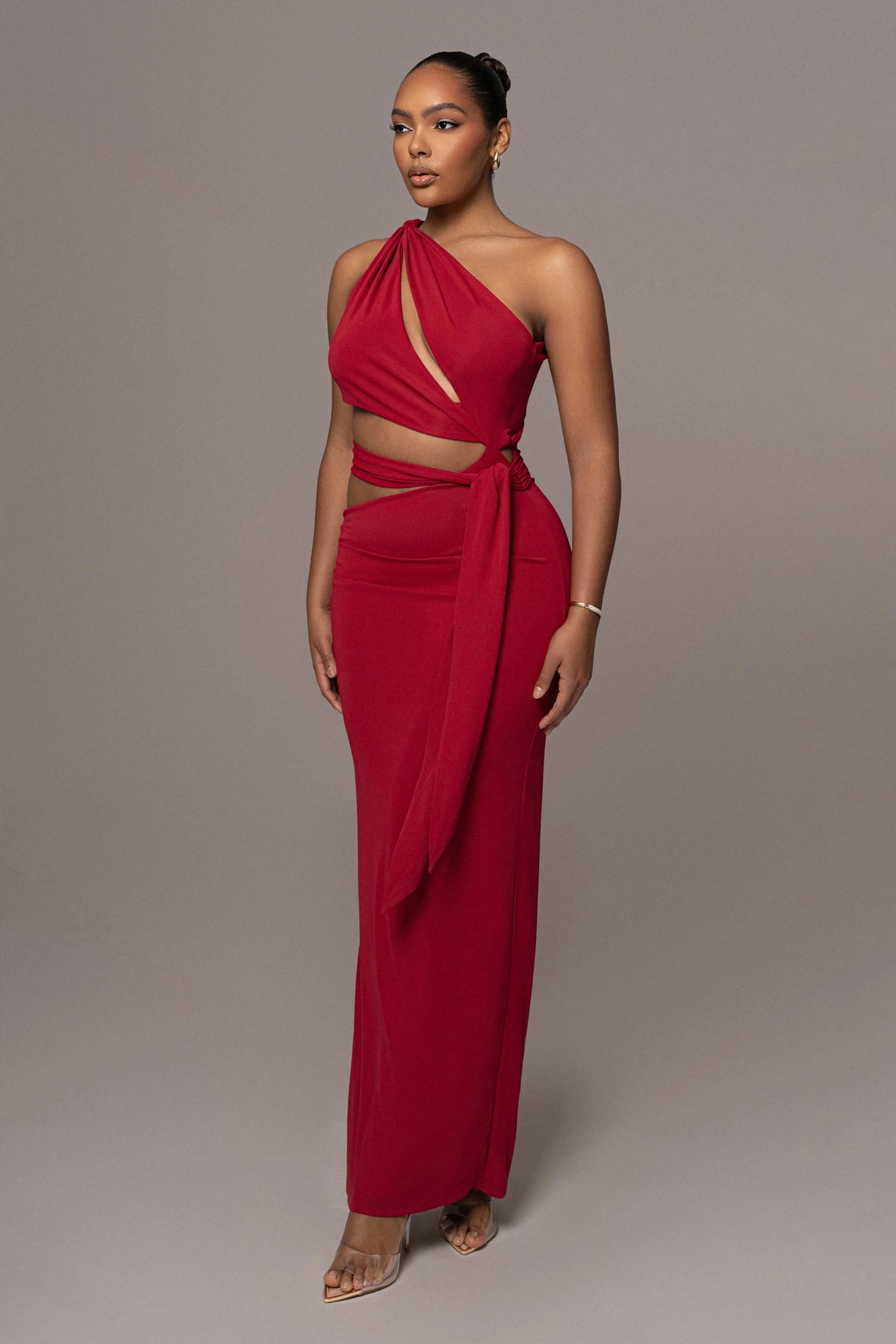 Red Athenia Keyhole Maxi Dress