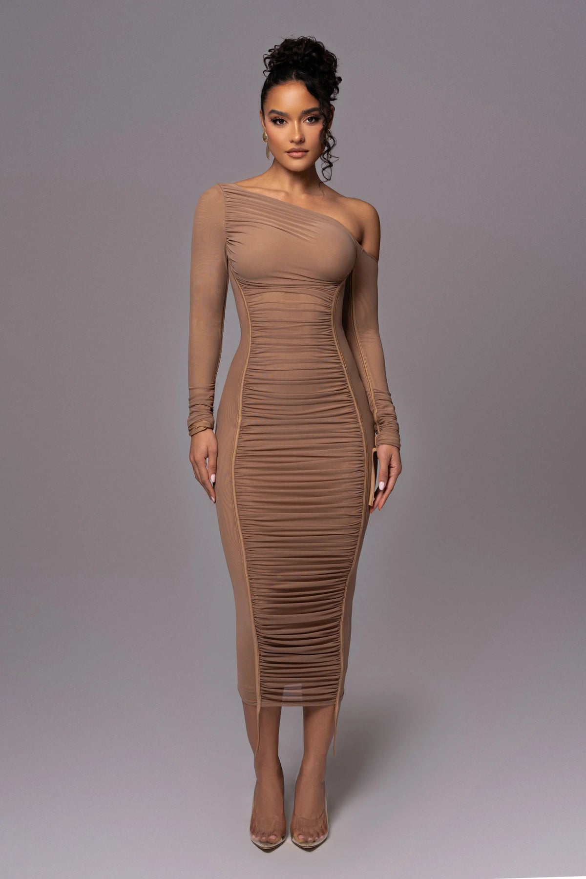 Beige Monika Midi Dress