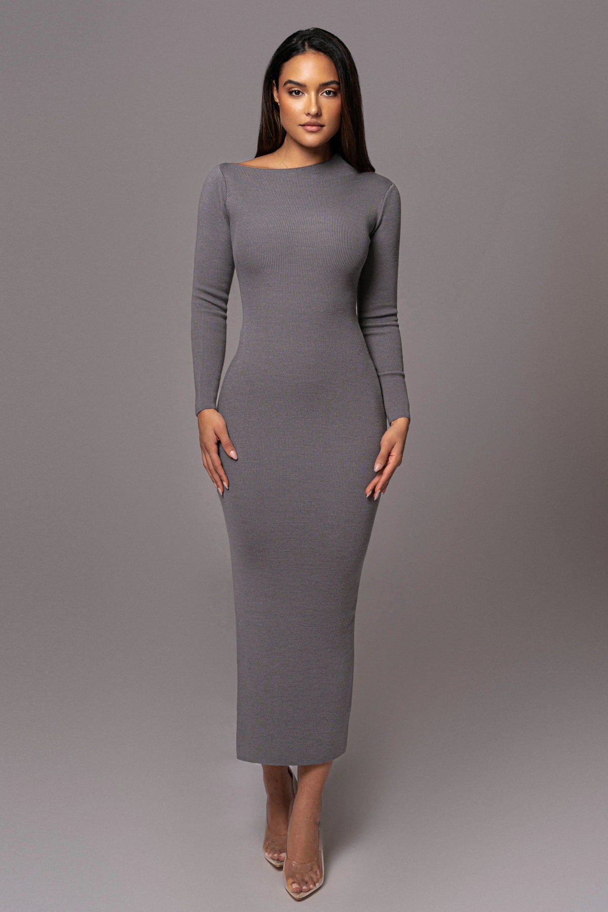 Grey Meant To Be Knit Maxi Dress