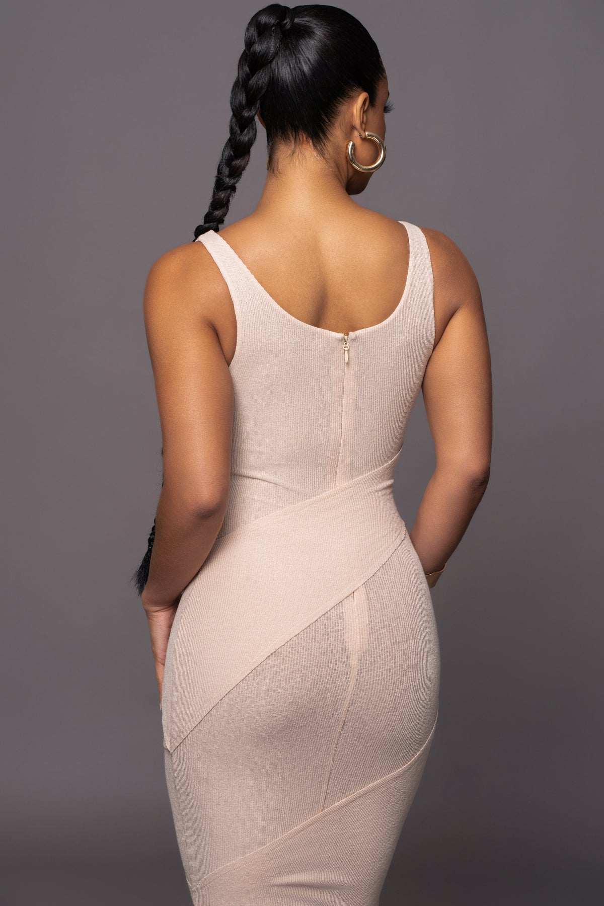 Tan Shift Of Feelings Midi Dress