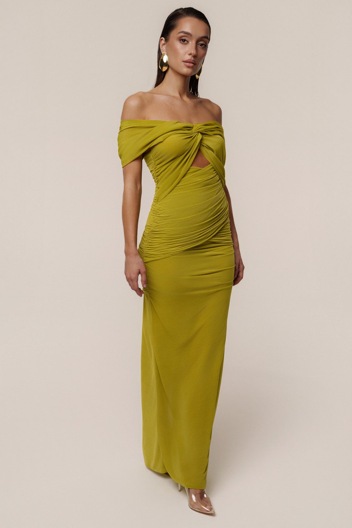 Moss Alessandra Off Shoulder Maxi Dress