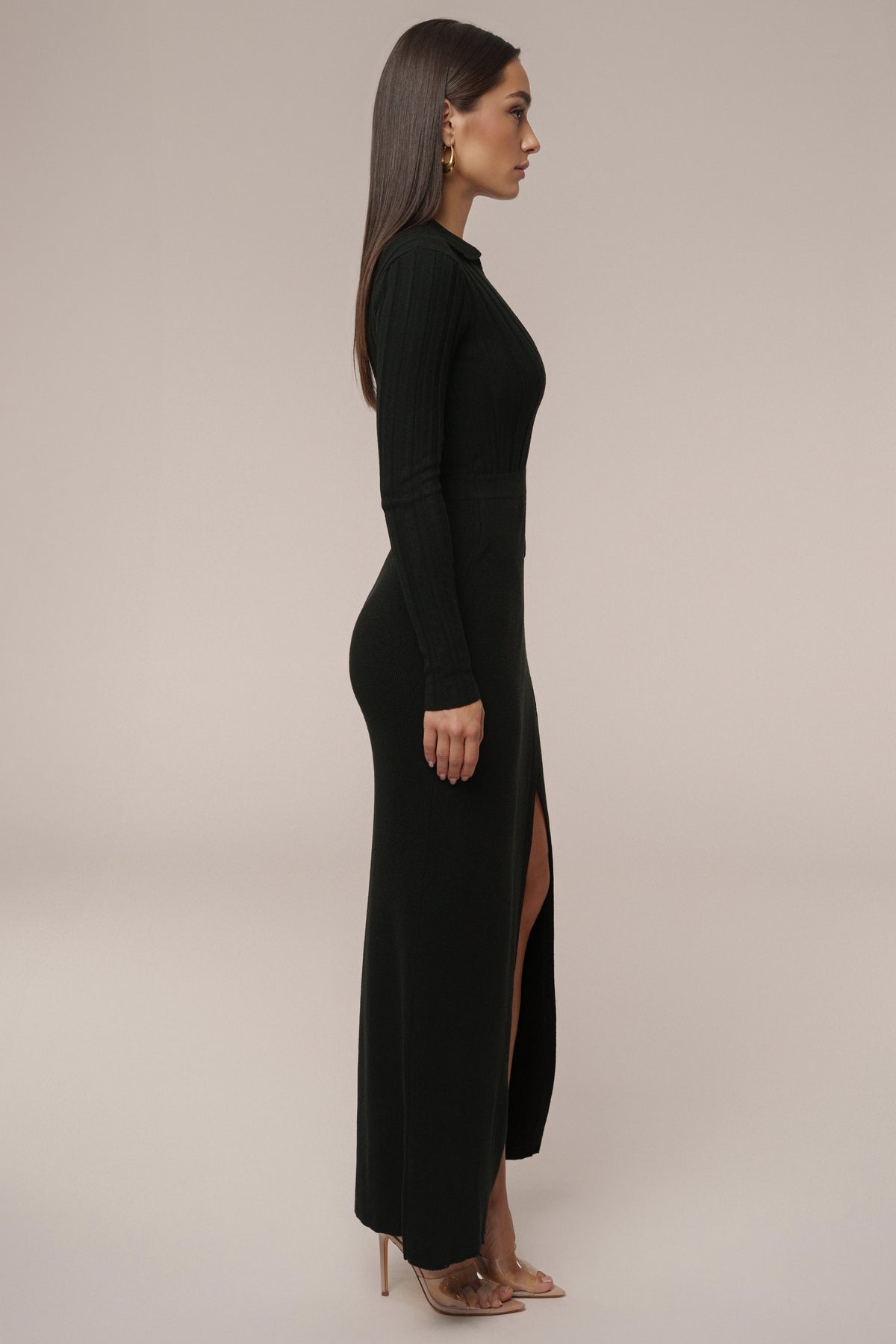 Black Emma Knit Maxi Dress