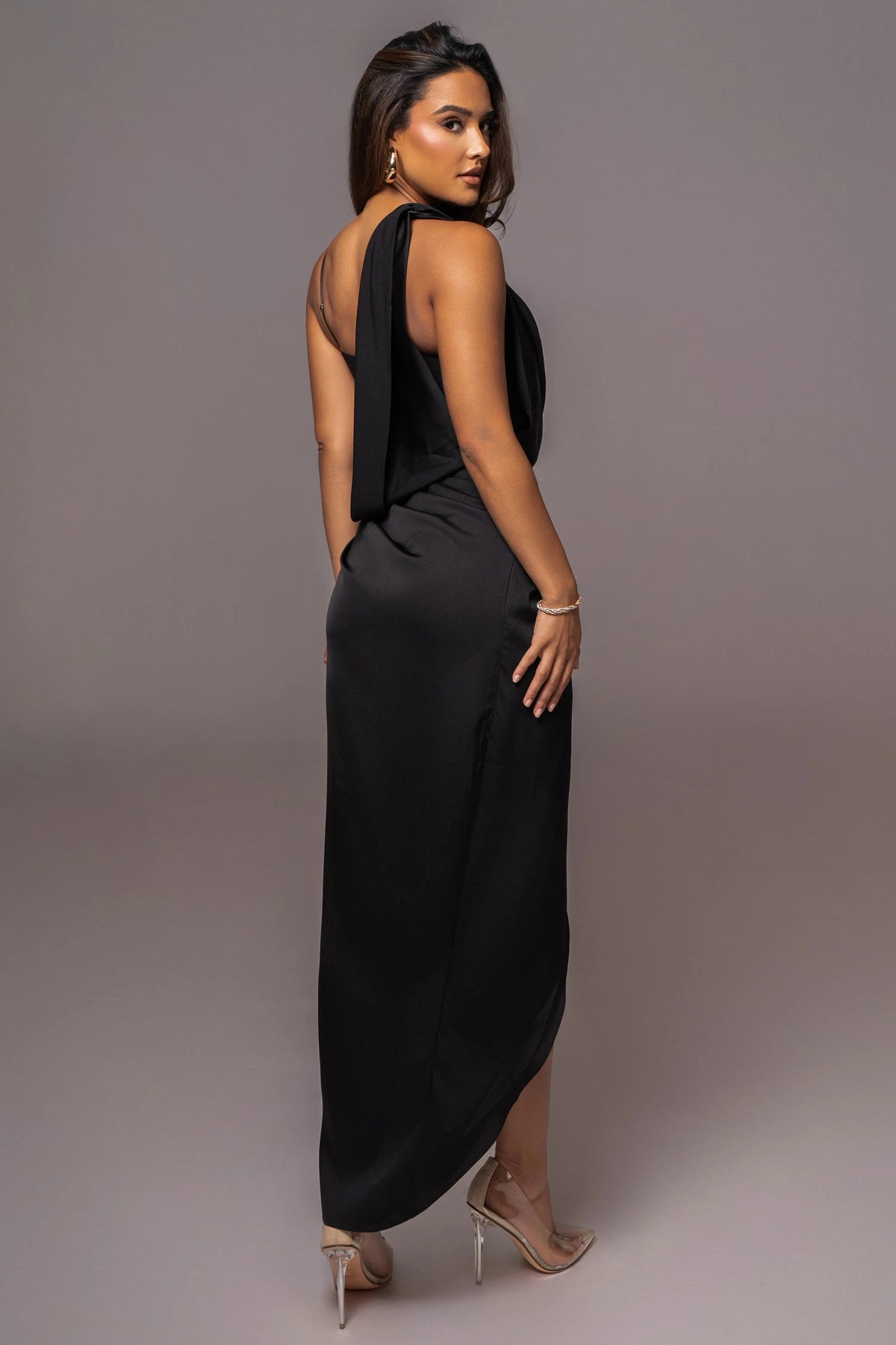 Black KRISTIANA SLIT DRESS