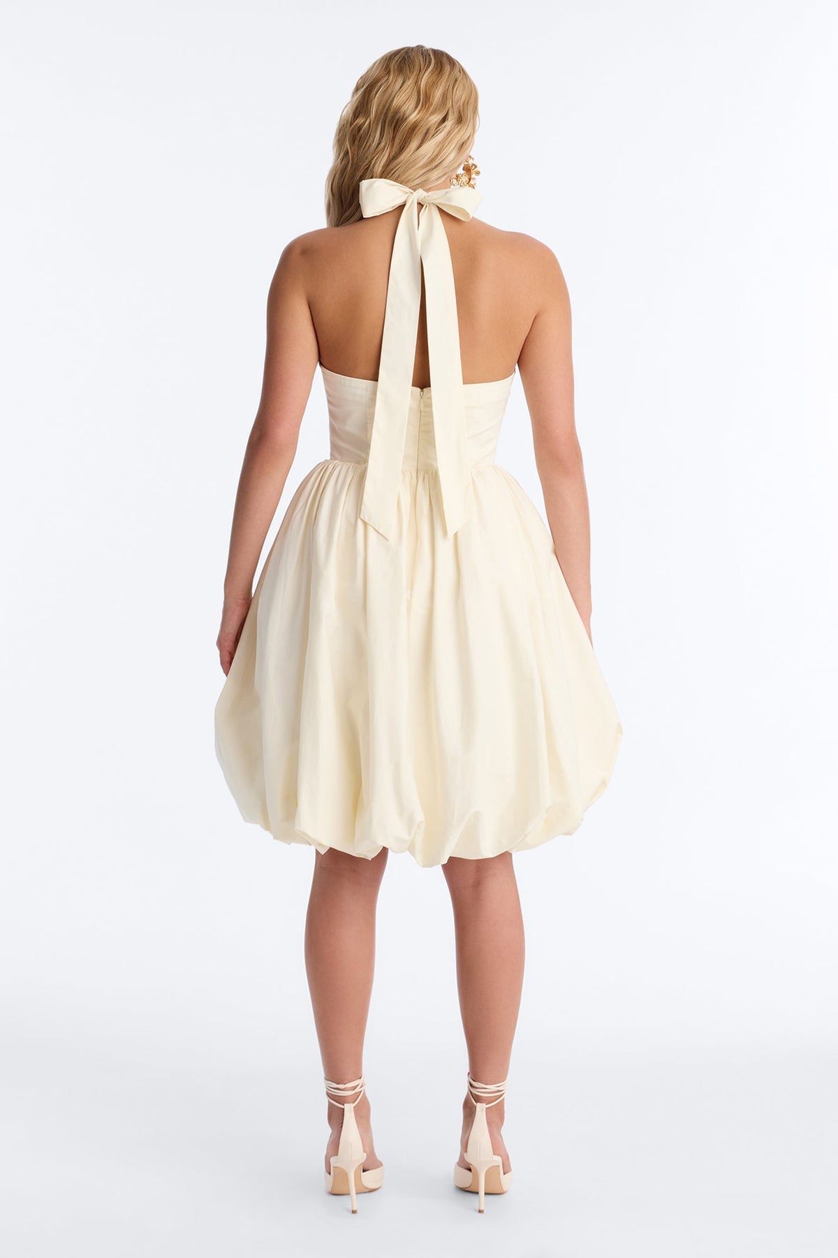 Lori Cutie Poplin Midi Dress - Off White