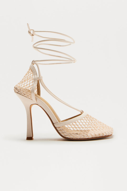 Always Remember Me Mesh Pumps - Off White