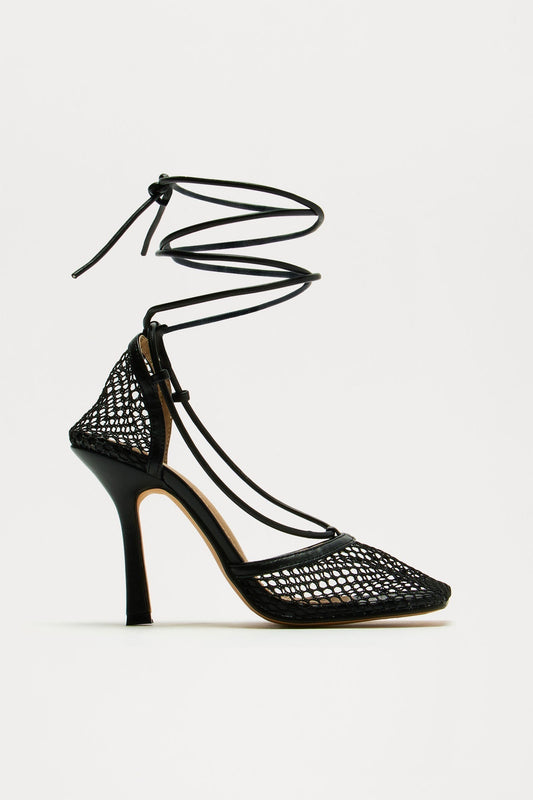 Always Remember Me Mesh Pumps - Black