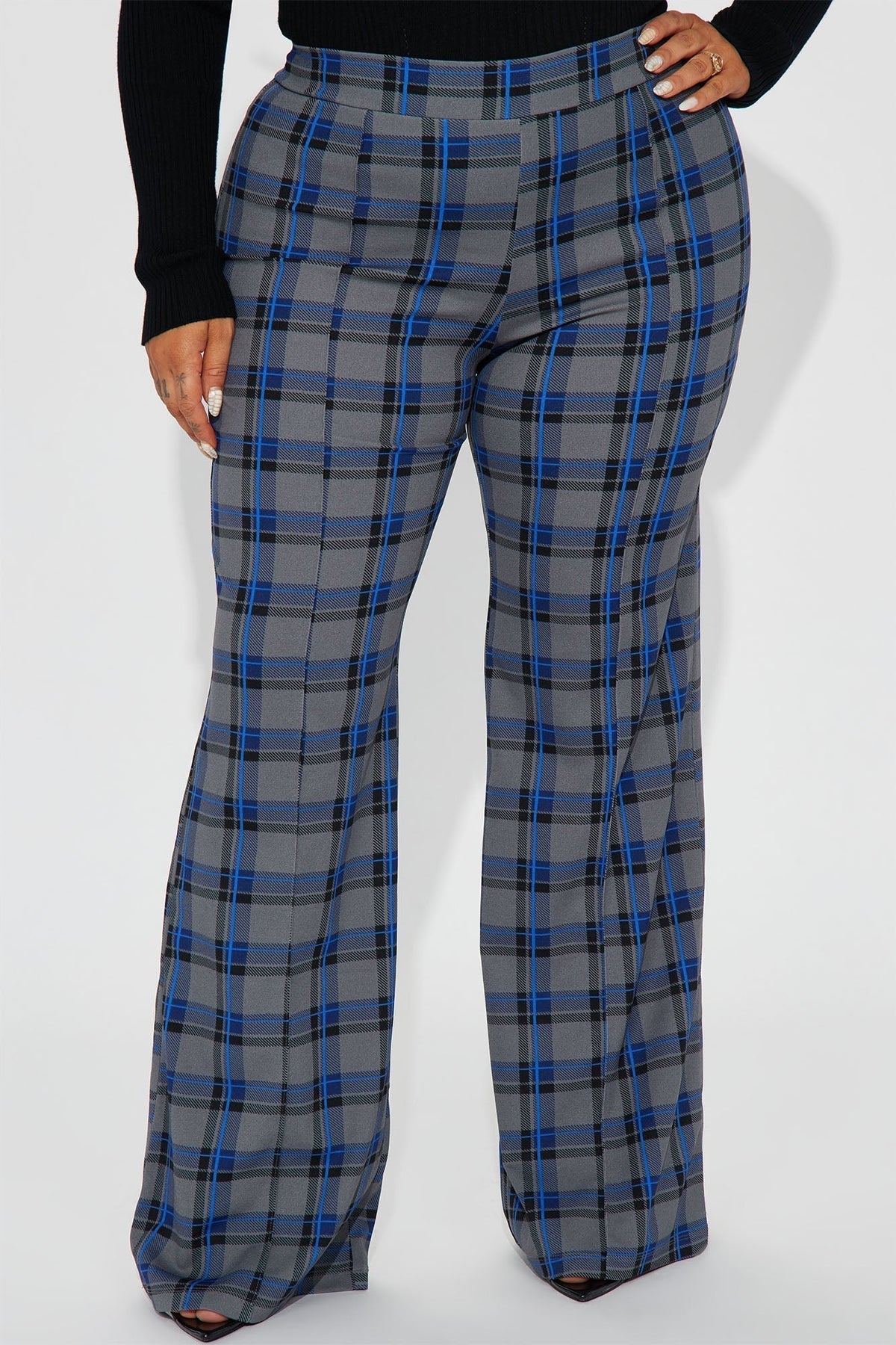 Victoria High Waisted Dress Pant - Grey/combo