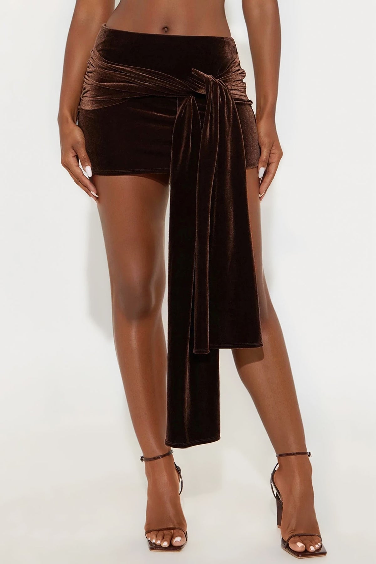 A Velvet Affair Micro Mini Skirt - Chocolate