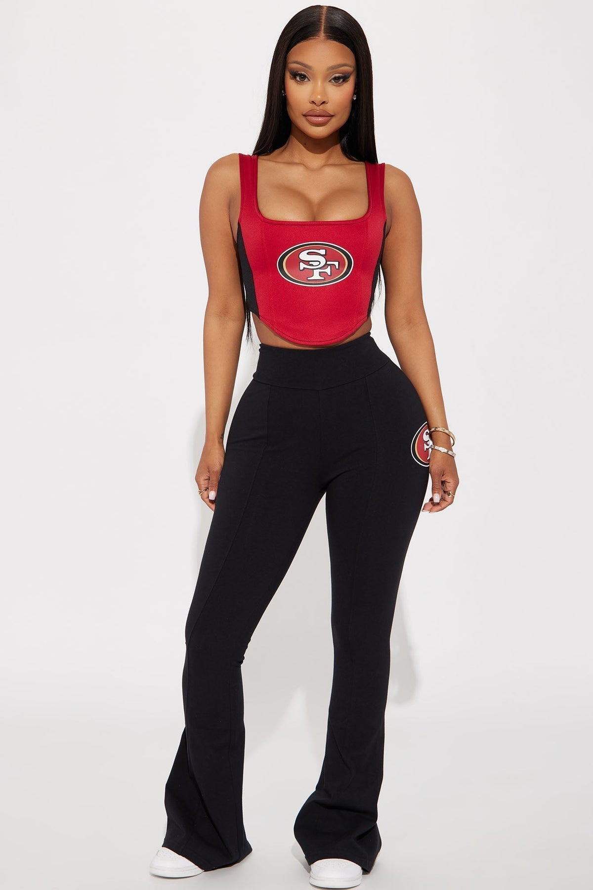 49ers Halftime Show Corset Top - Red/Black