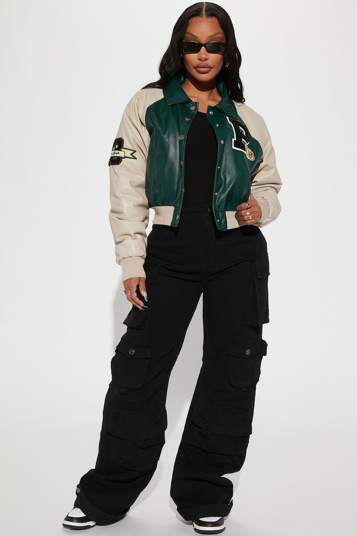 Walk The Hallways Varsity Jacket - Green/combo