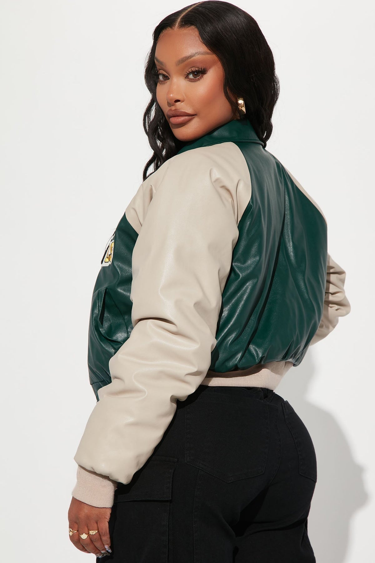 Walk The Hallways Varsity Jacket - Green/combo