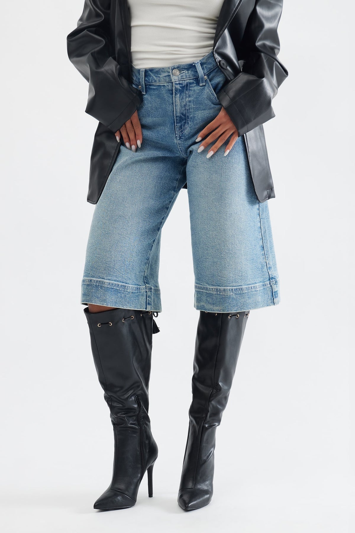 Alton Tassel Stiletto Boots - Black