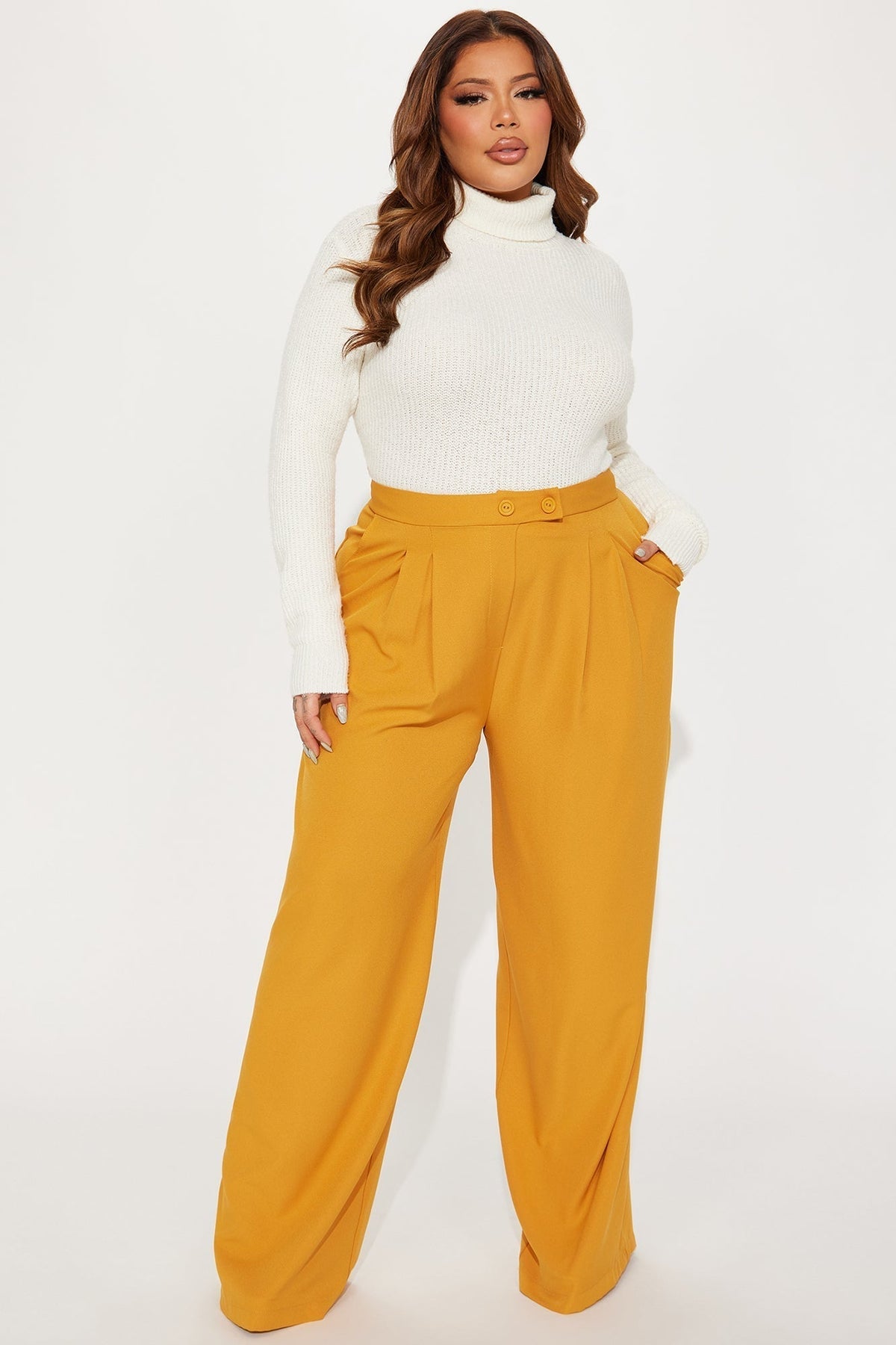 Feeling Focused Trouser - Mustard