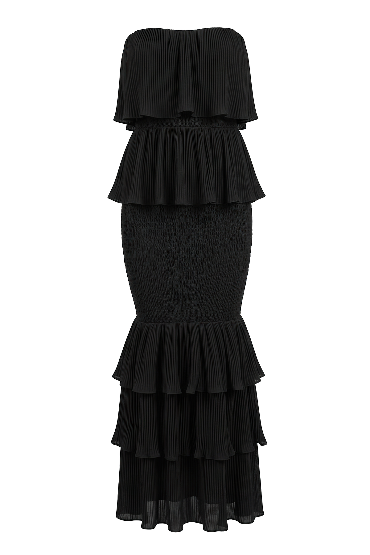 Black Casa Blanca Ruffle Dress