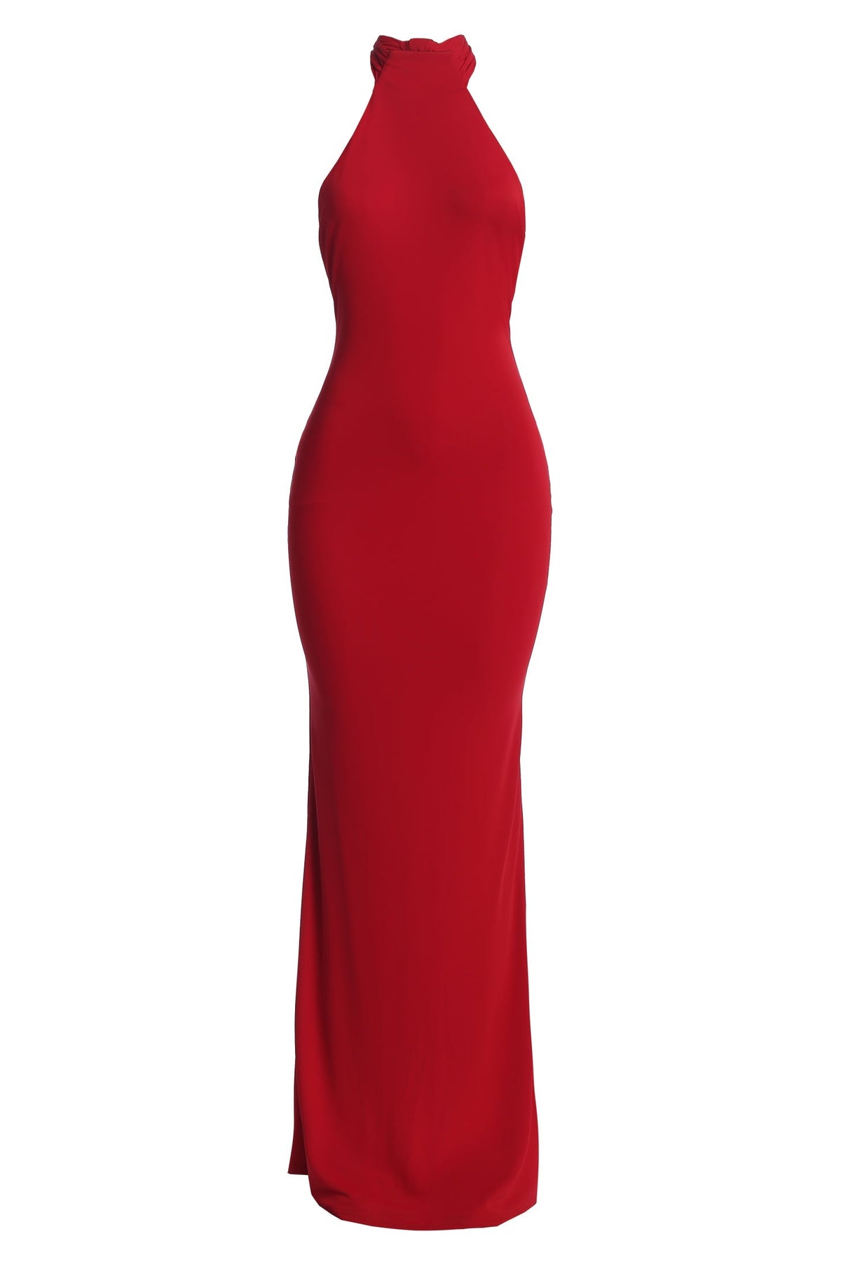 Red Golden Evening Maxi Gown