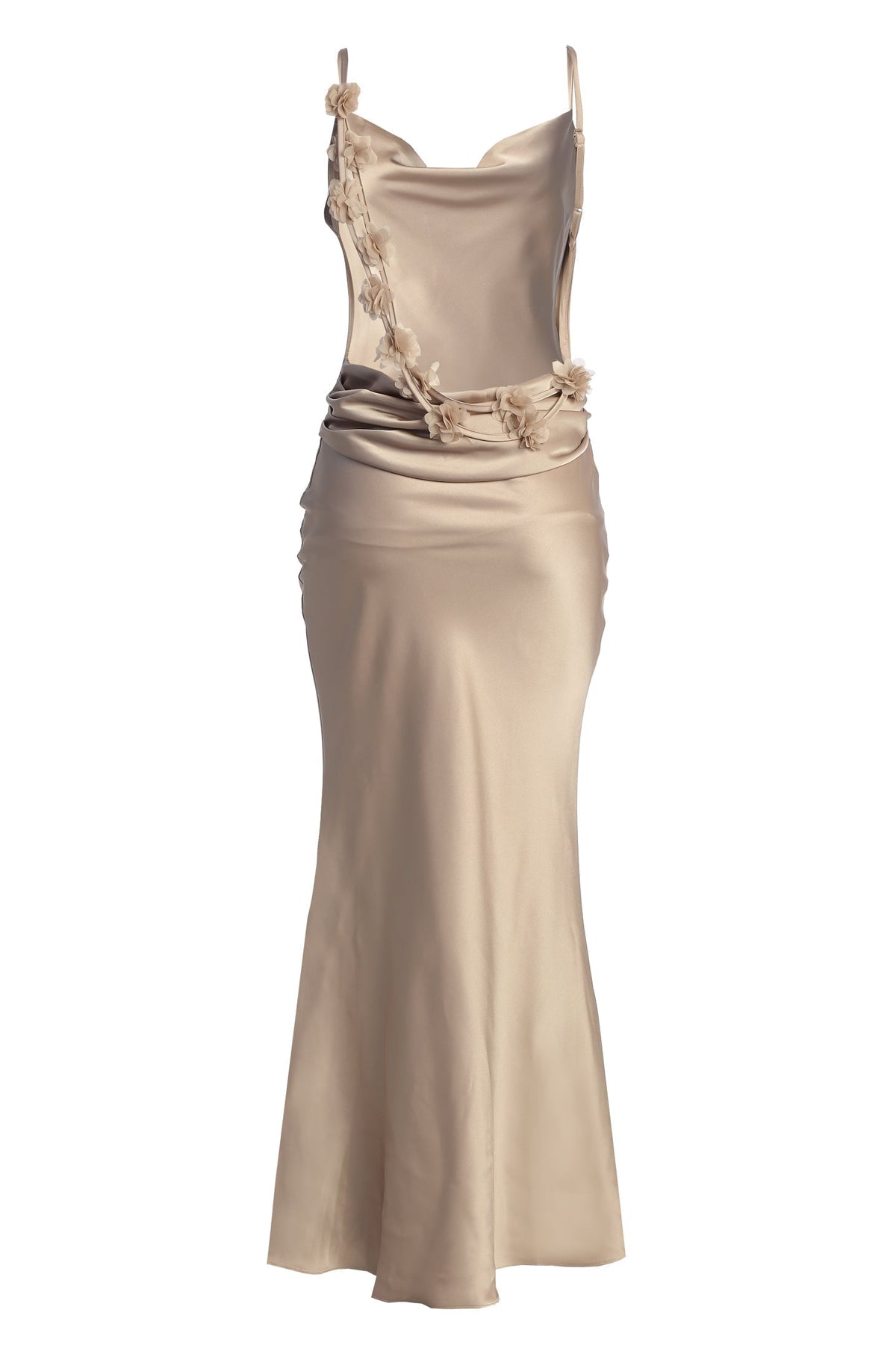 Bronze Down The Aisle Satin Gown