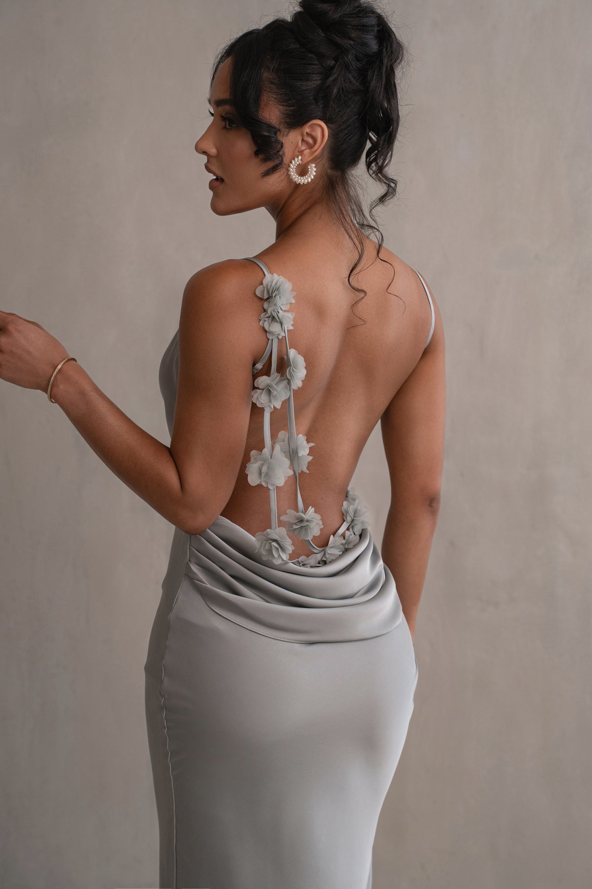 Sage Down The Aisle Satin Gown