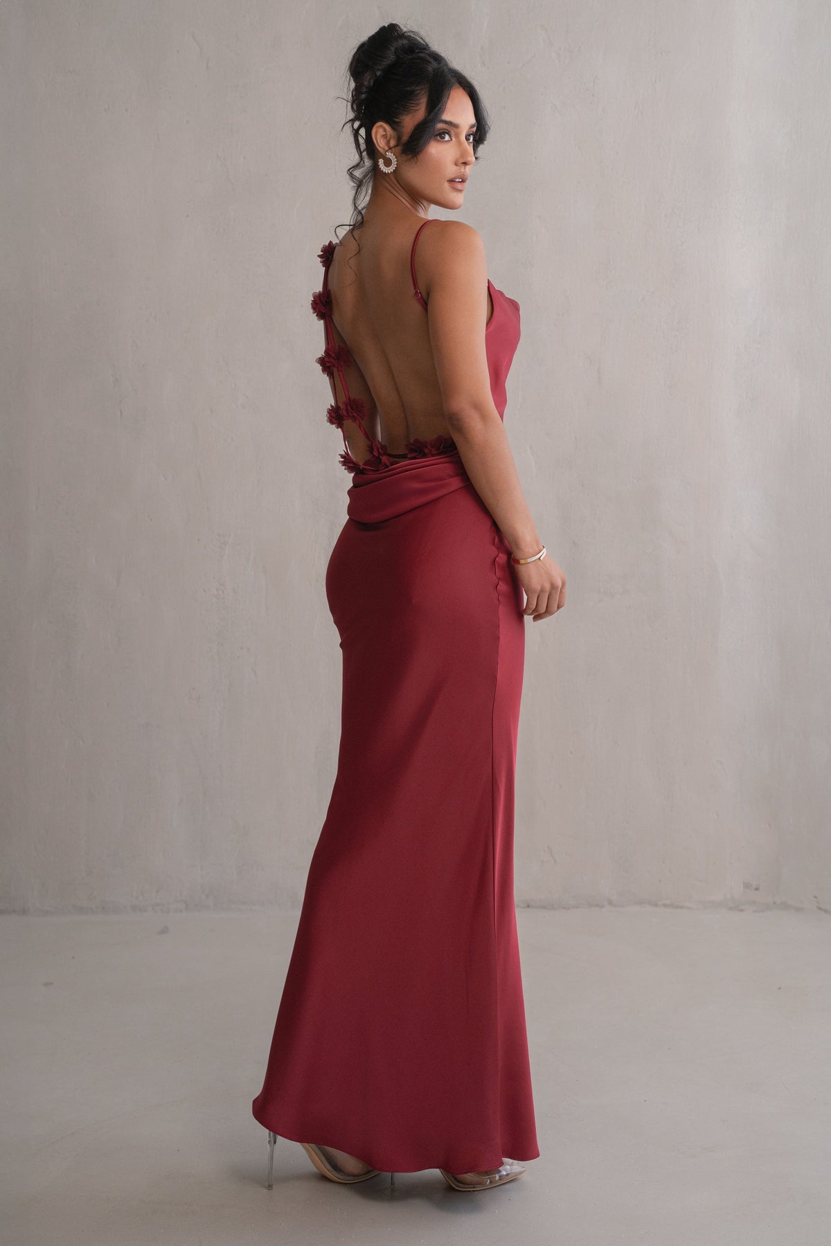 PRE-ORDER Red Down The Aisle Satin Gown