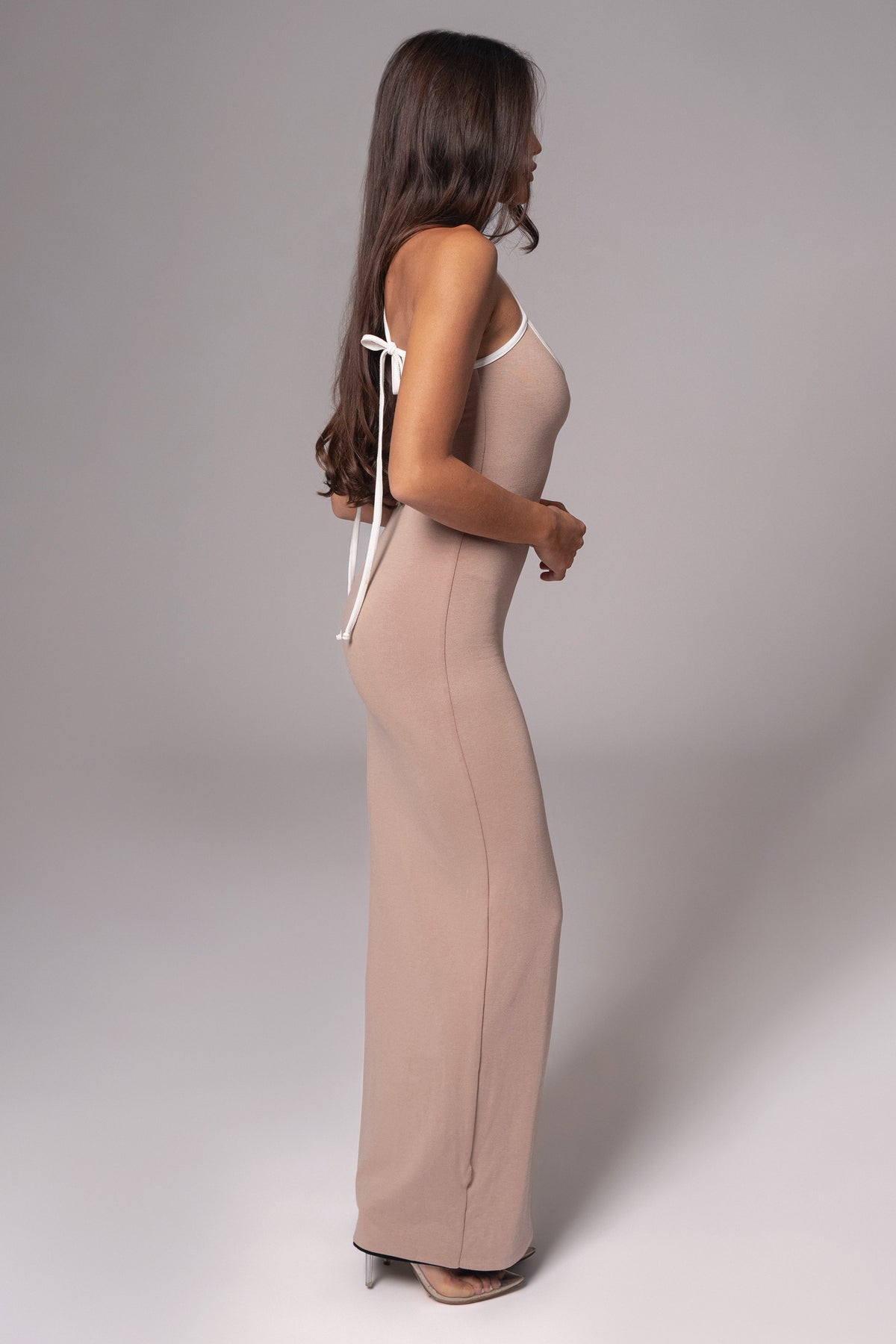 Black/Beige Shawna Reversible Maxi Dress