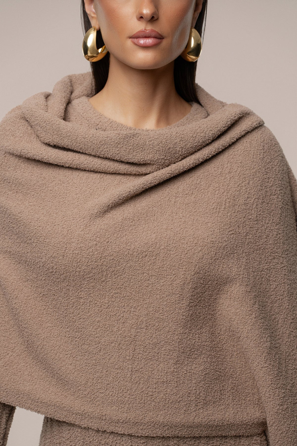 Taupe First Class Ribbed Maxi Dress