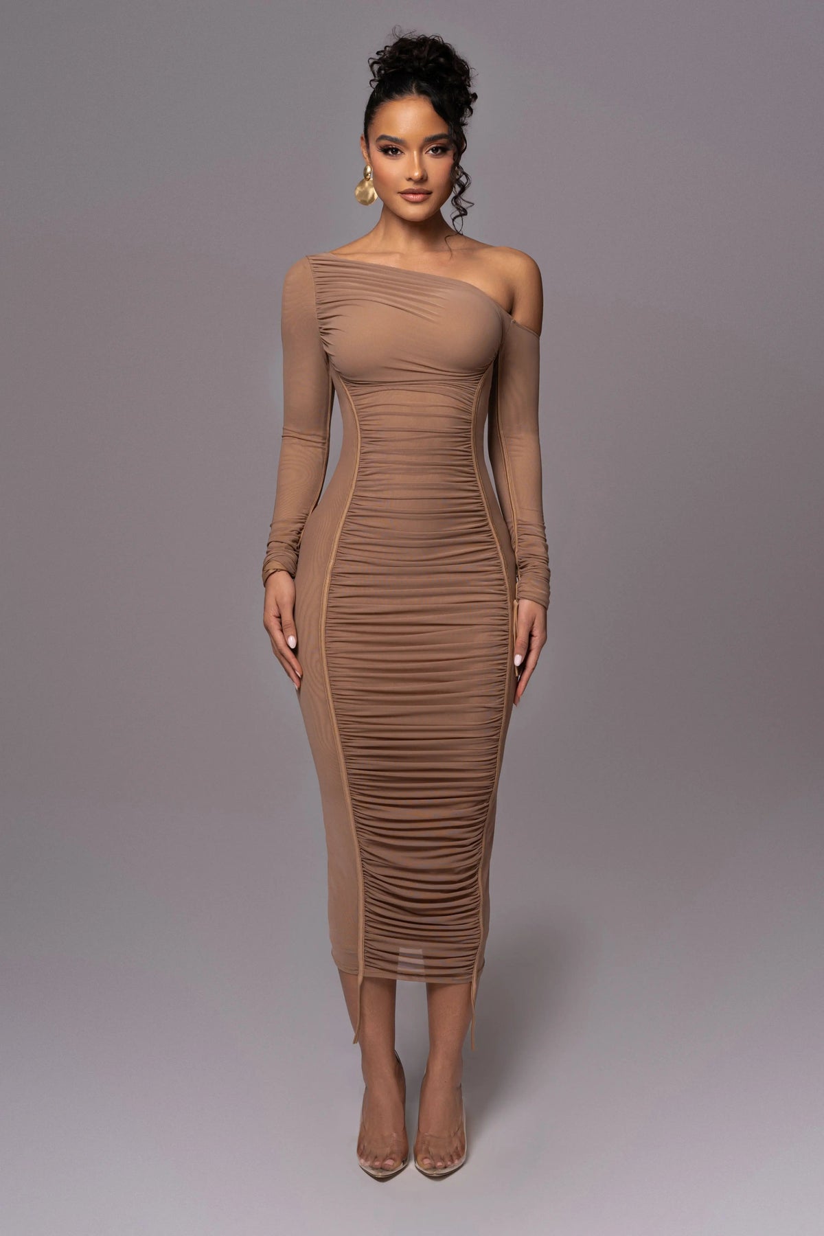 Beige Monika Midi Dress
