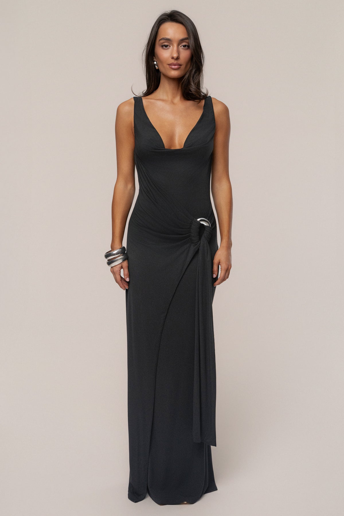 Black Divine State Maxi Dress
