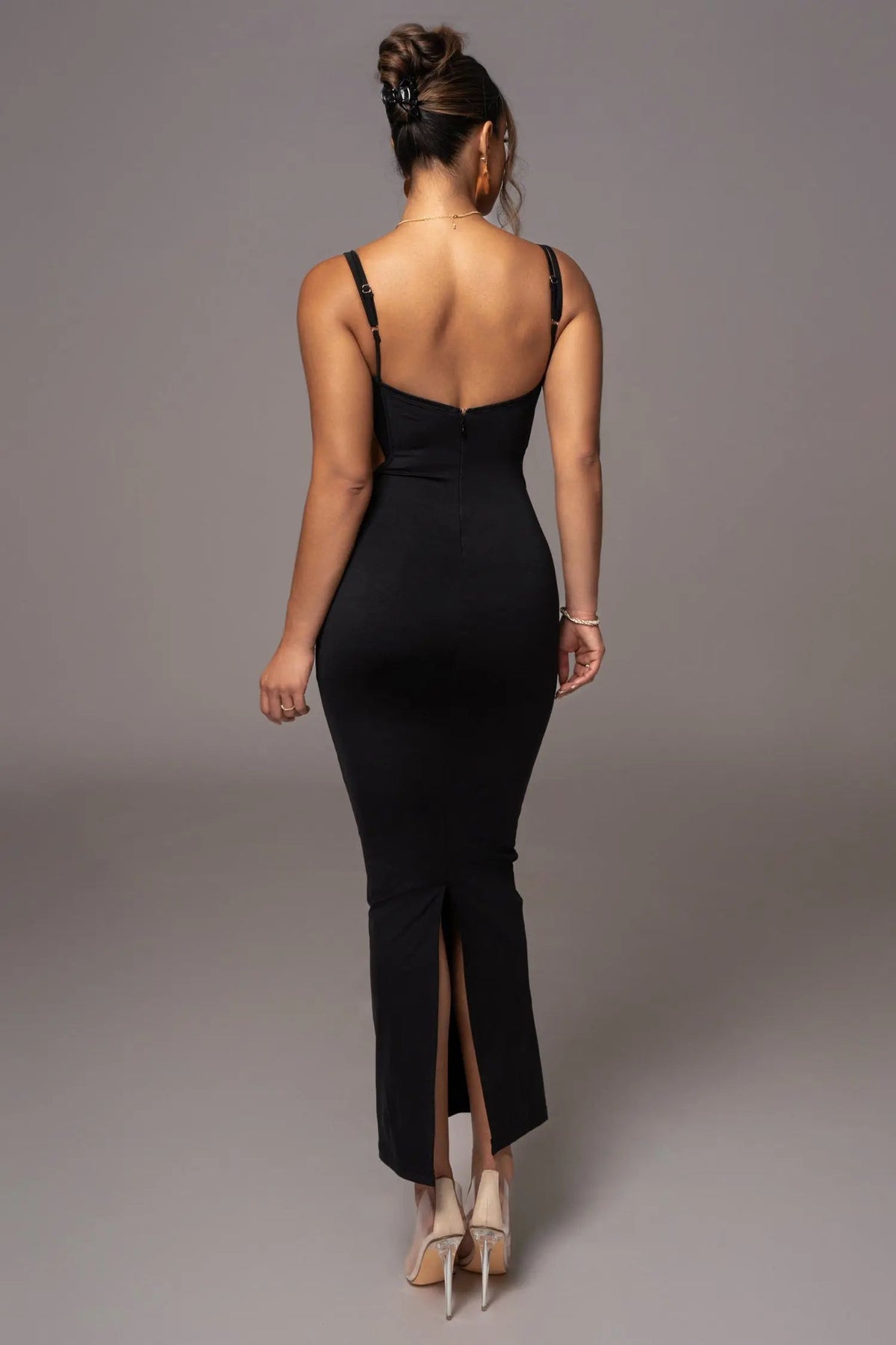 Black Enchantment Bustier Maxi Dress