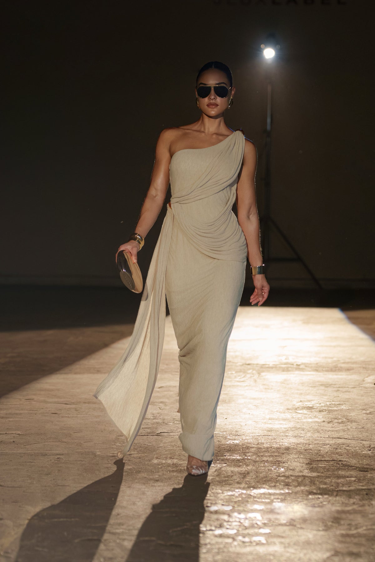 Beige Rich Mocha Wrap Dress